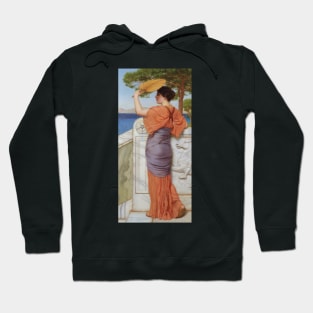 On the Balcony by John William Godward Hoodie